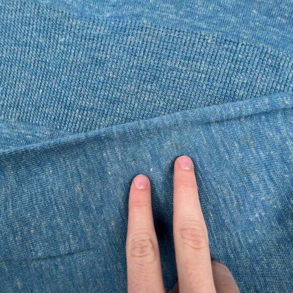 Vtg GRAYERS Clothiers Sweater Mens Medium Blue Linen Wool Blend Pullover L/S - Picture 8 of 10